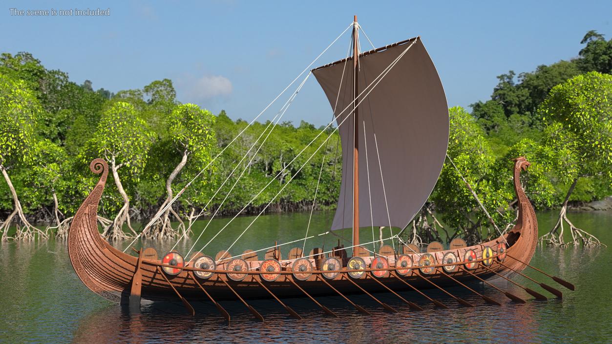 3D Longship Sail model