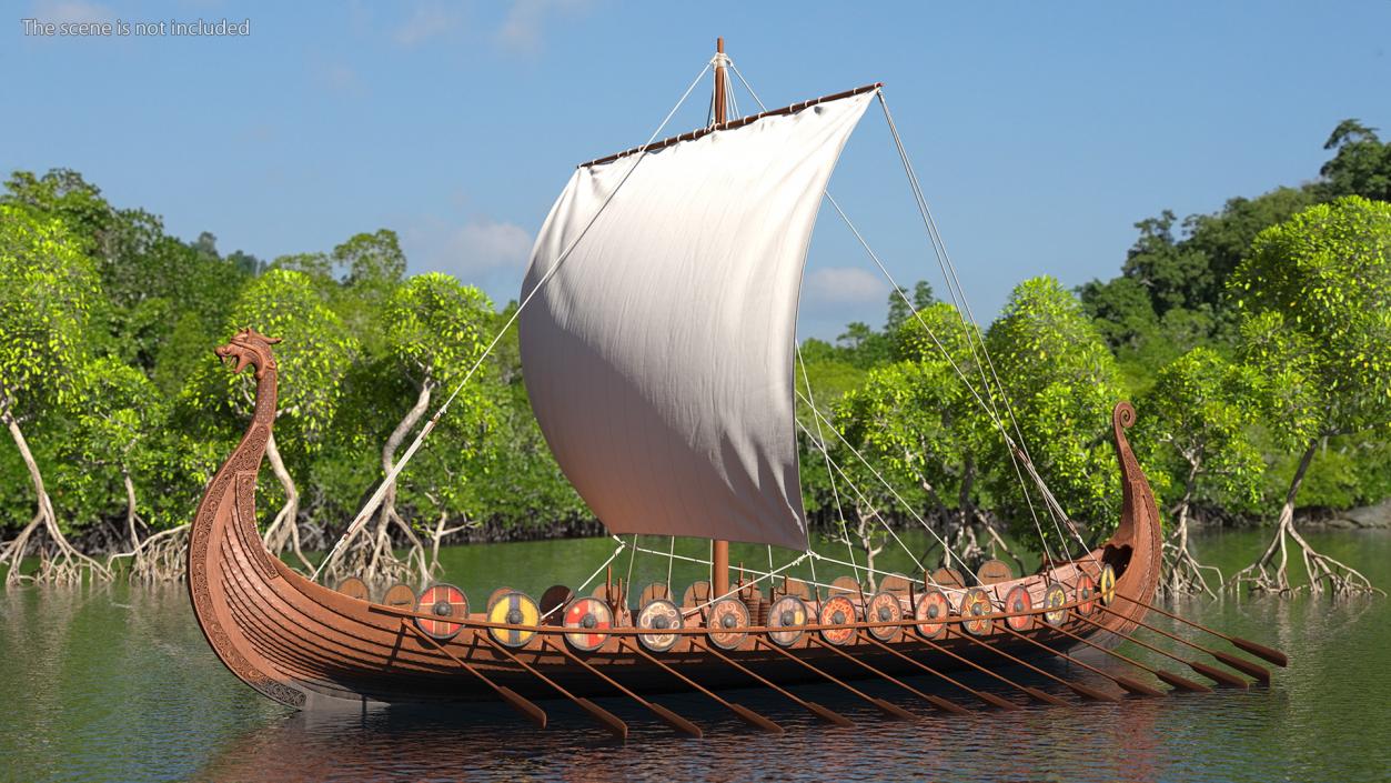 3D Longship Sail model