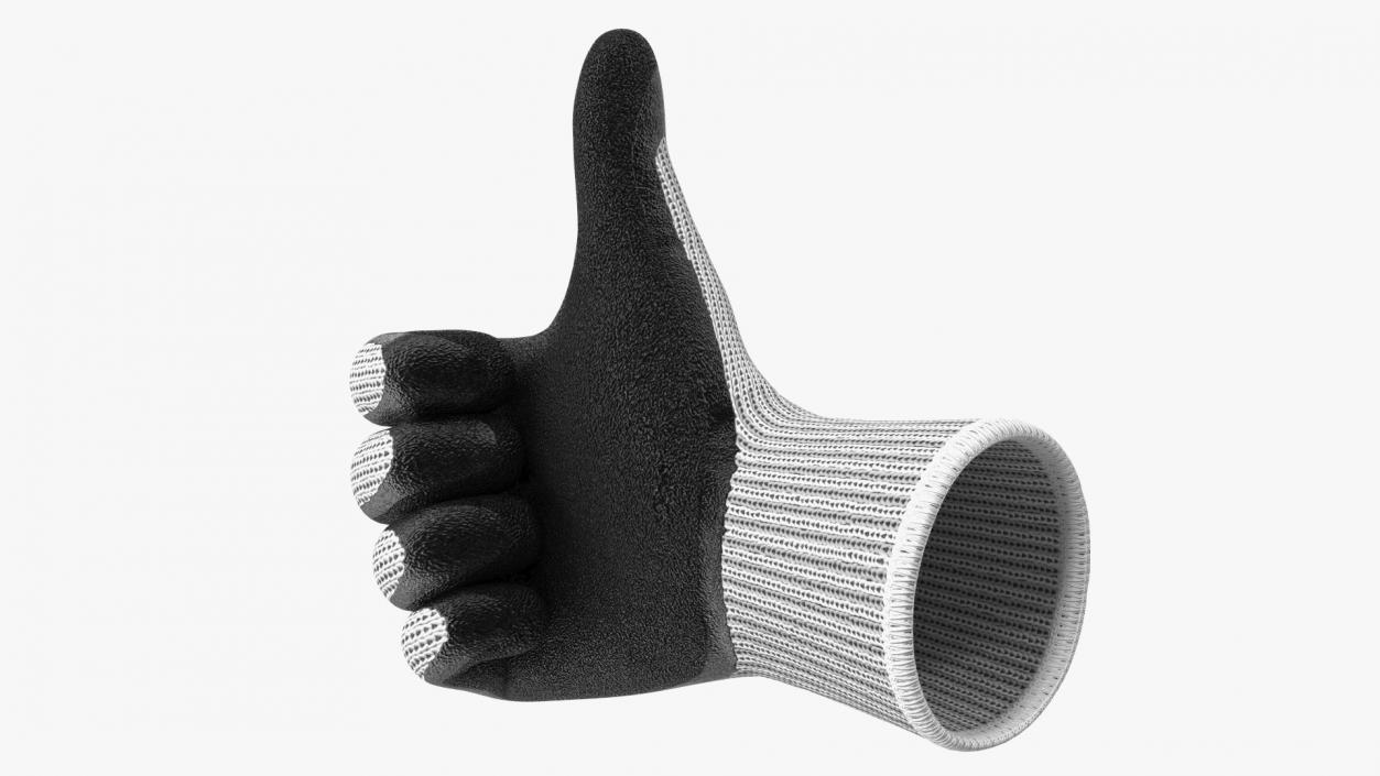 3D Safety Work Gloves Thumbs Up model