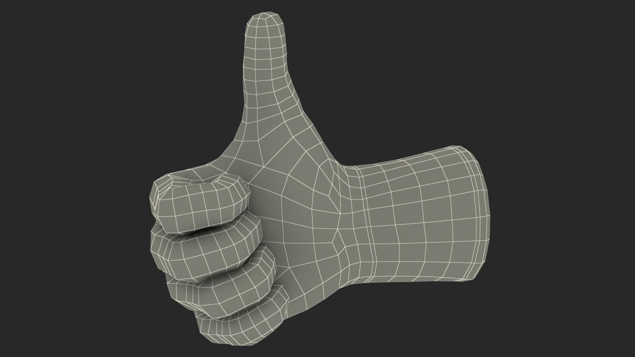 3D Safety Work Gloves Thumbs Up model