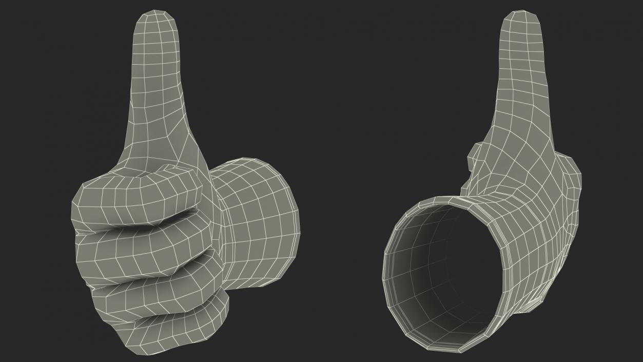 3D Safety Work Gloves Thumbs Up model