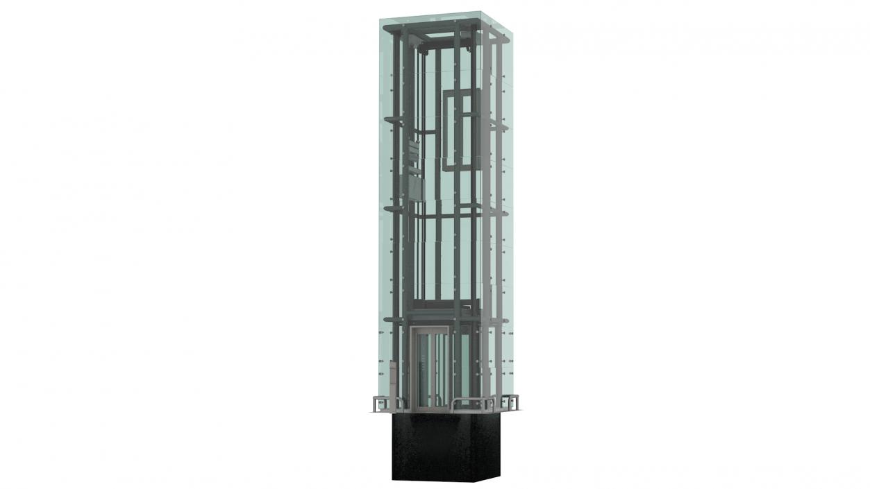 3D Glass Elevator Chrome