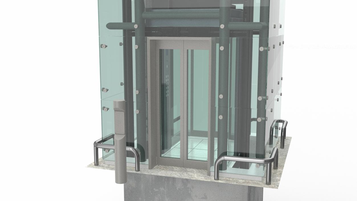 3D Glass Elevator Chrome