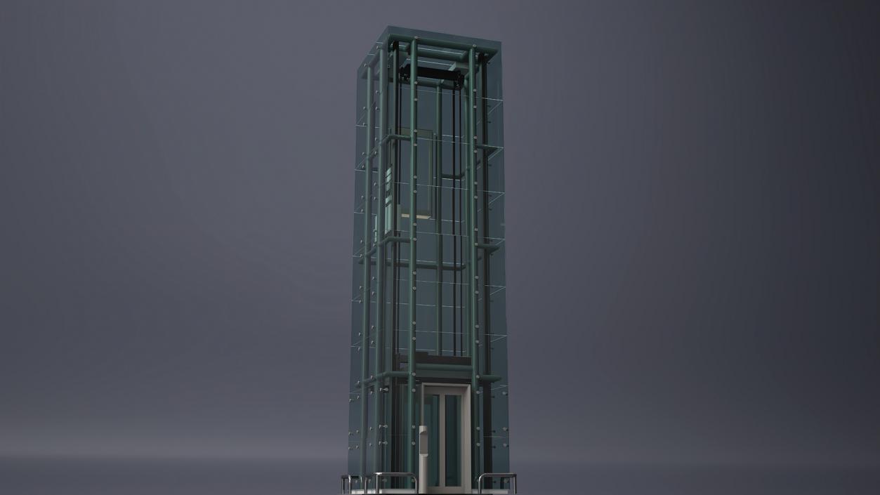 3D Glass Elevator Chrome