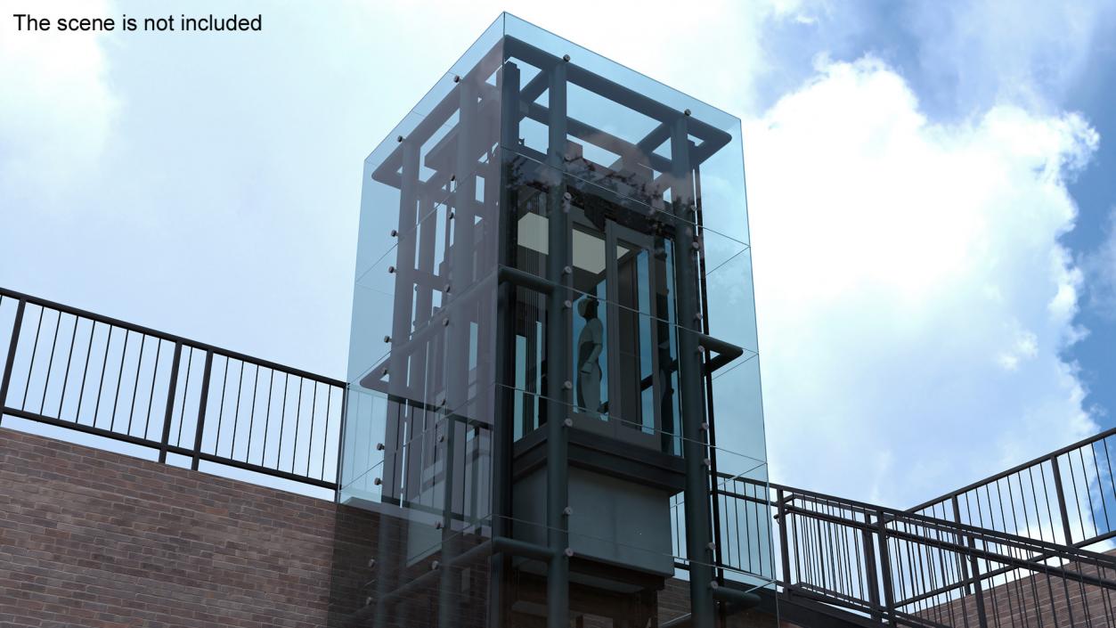 3D Glass Elevator Chrome