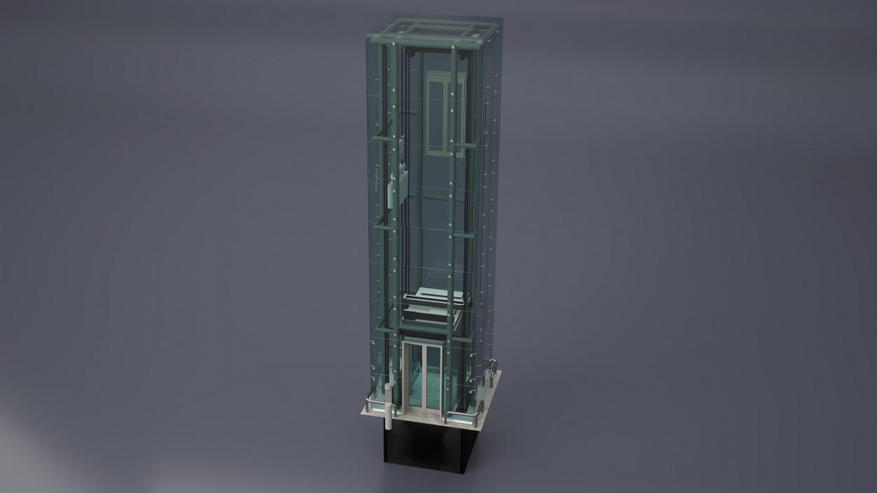 3D Glass Elevator Chrome