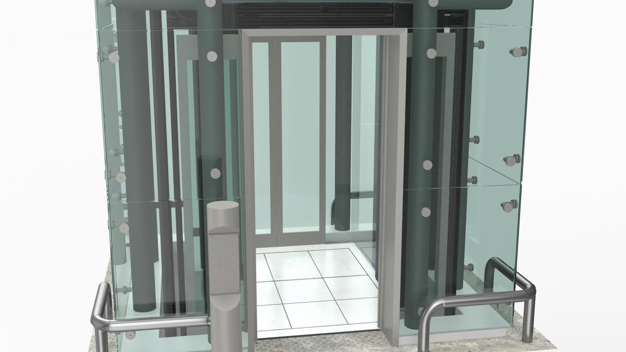 3D Glass Elevator Chrome