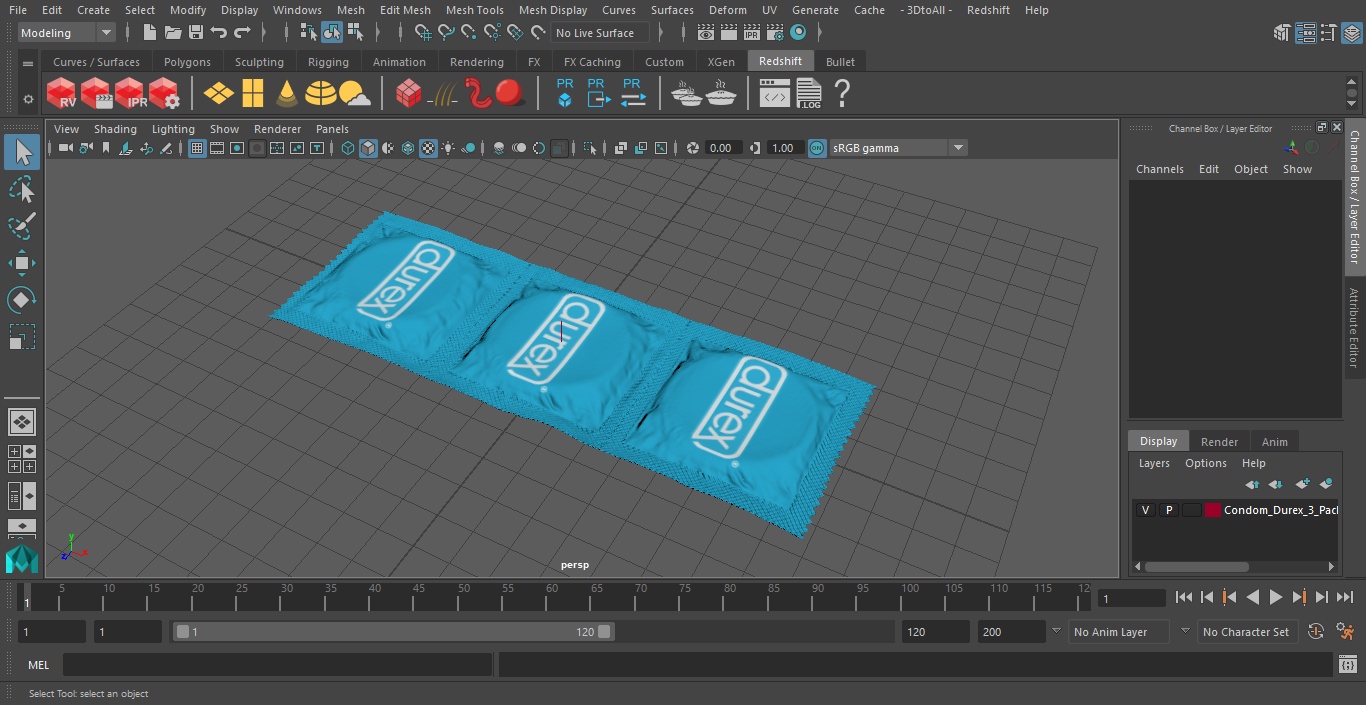 Condom Durex 3 Pack 3D model