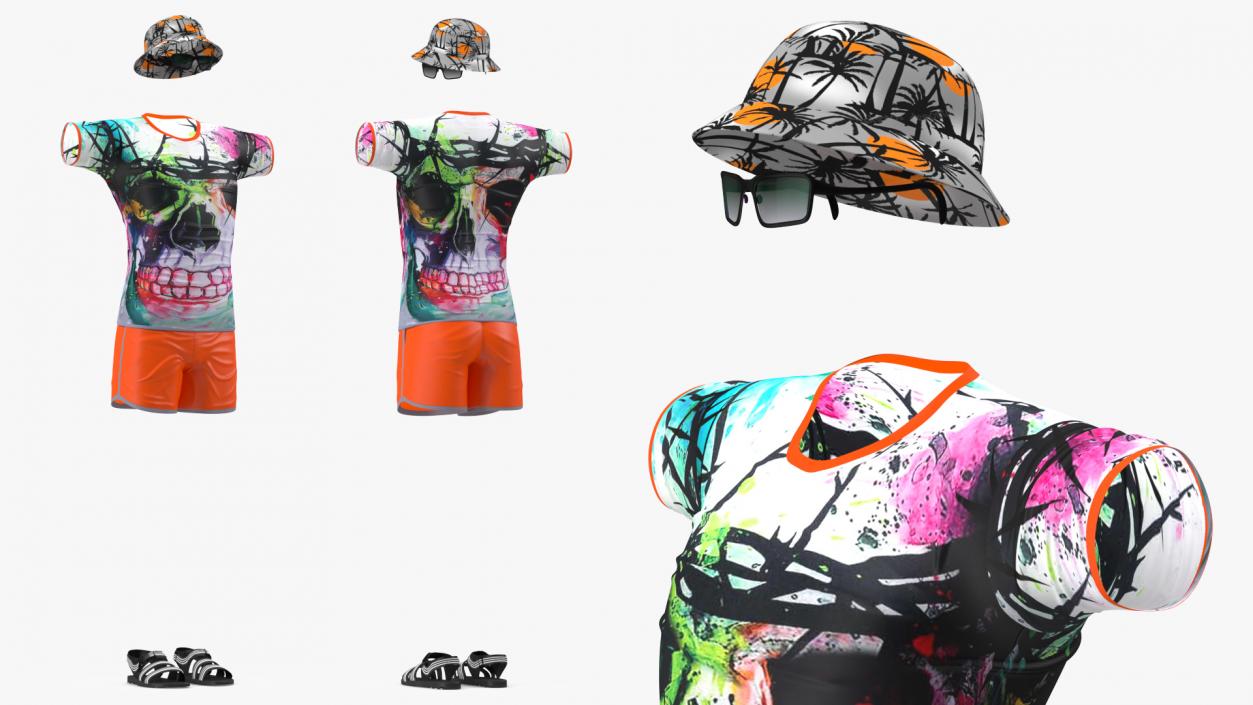 Teenage Boy Summer Wear Set 3D