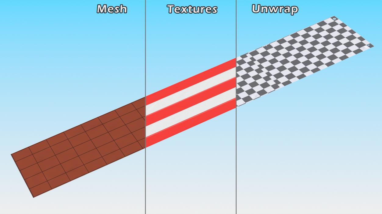 3D Pull Down Betsy Ross US Flag model