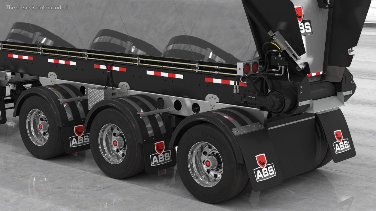 3D Truck Mack CHU613 With Trailer ABS LRC Full model