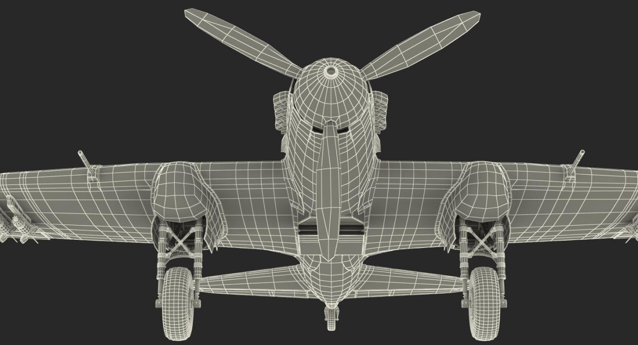 3D Ilyushin Il-2 WWII Soviet Attack Aircraft