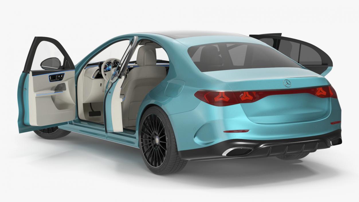 Next Gen Mercedes E-Class 2023 Blue Rigged 3D