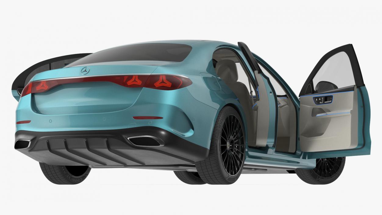 Next Gen Mercedes E-Class 2023 Blue Rigged 3D