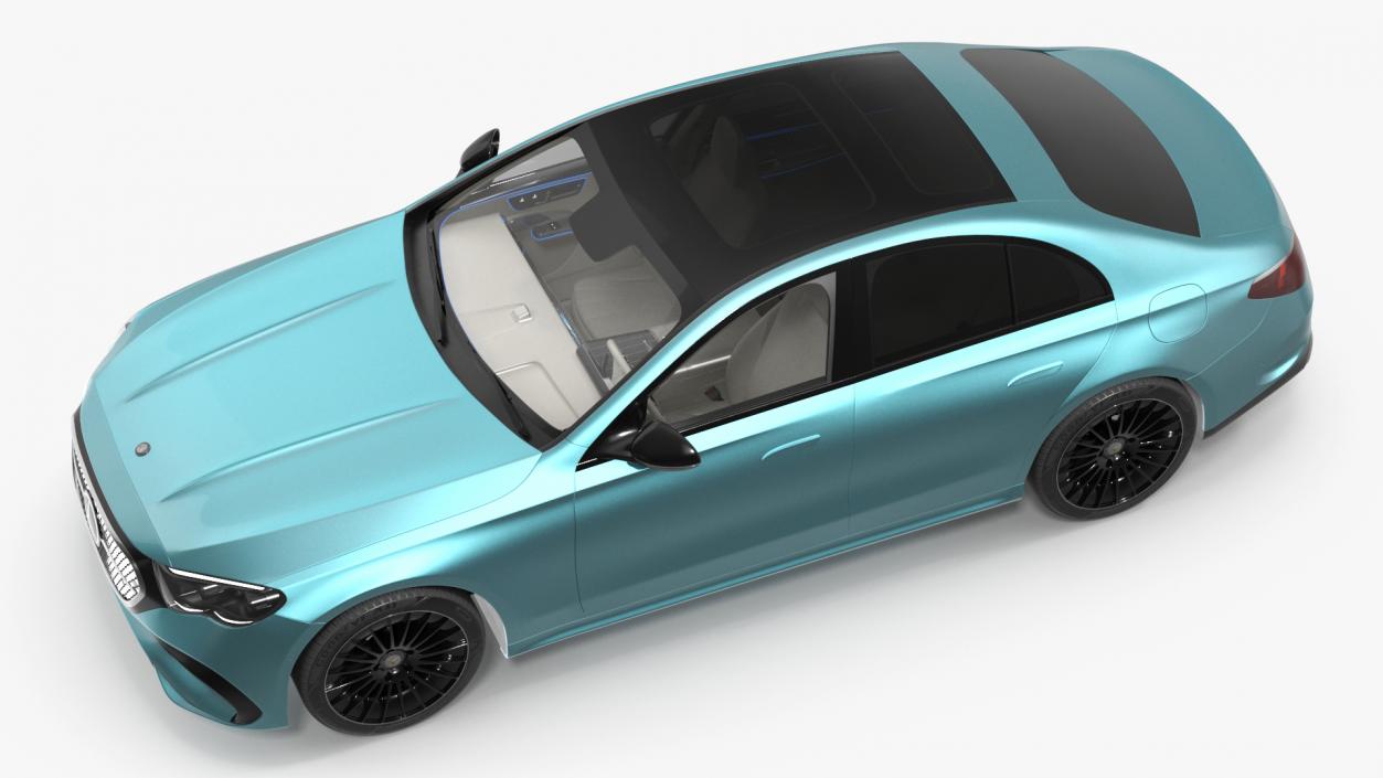 Next Gen Mercedes E-Class 2023 Blue Rigged 3D