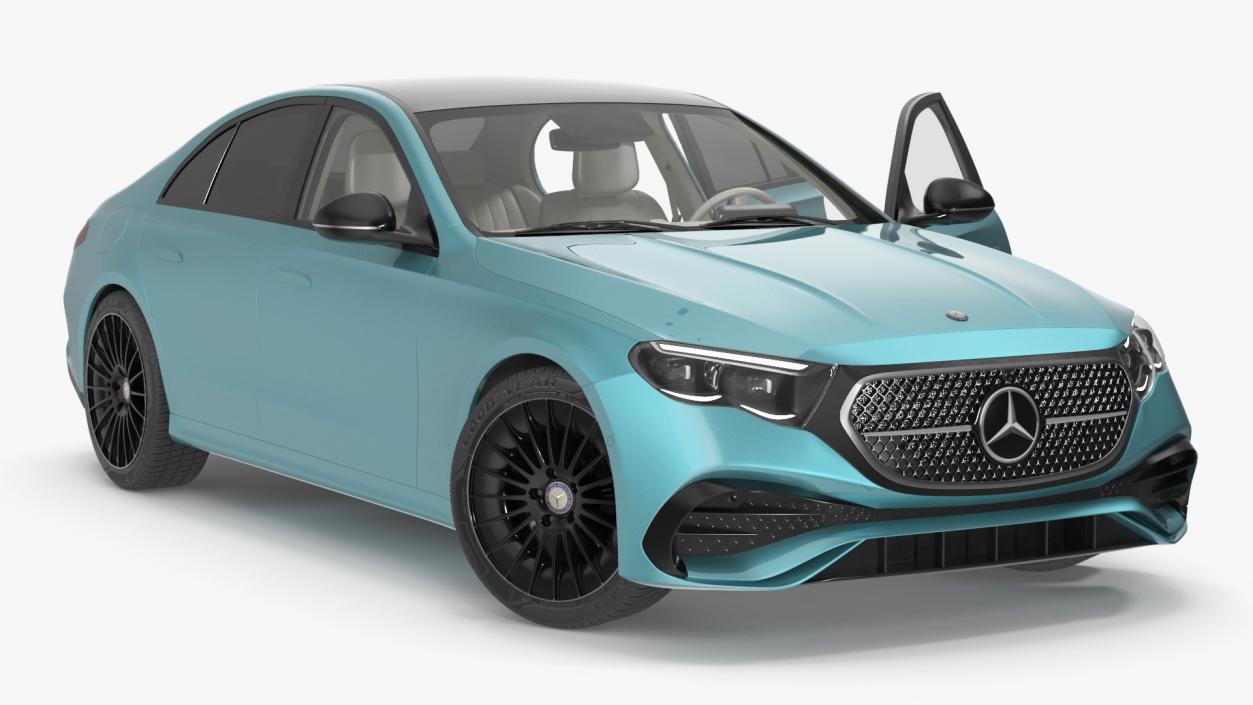 Next Gen Mercedes E-Class 2023 Blue Rigged 3D