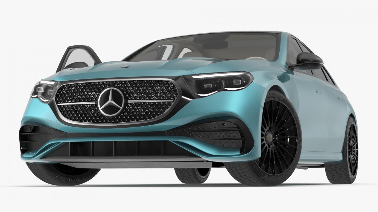 Next Gen Mercedes E-Class 2023 Blue Rigged 3D