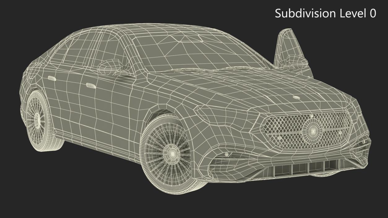 Next Gen Mercedes E-Class 2023 Blue Rigged 3D