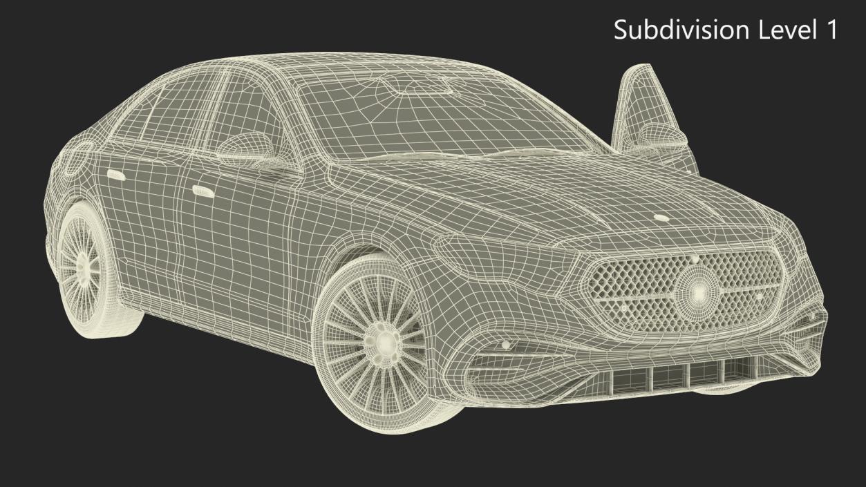 Next Gen Mercedes E-Class 2023 Blue Rigged 3D