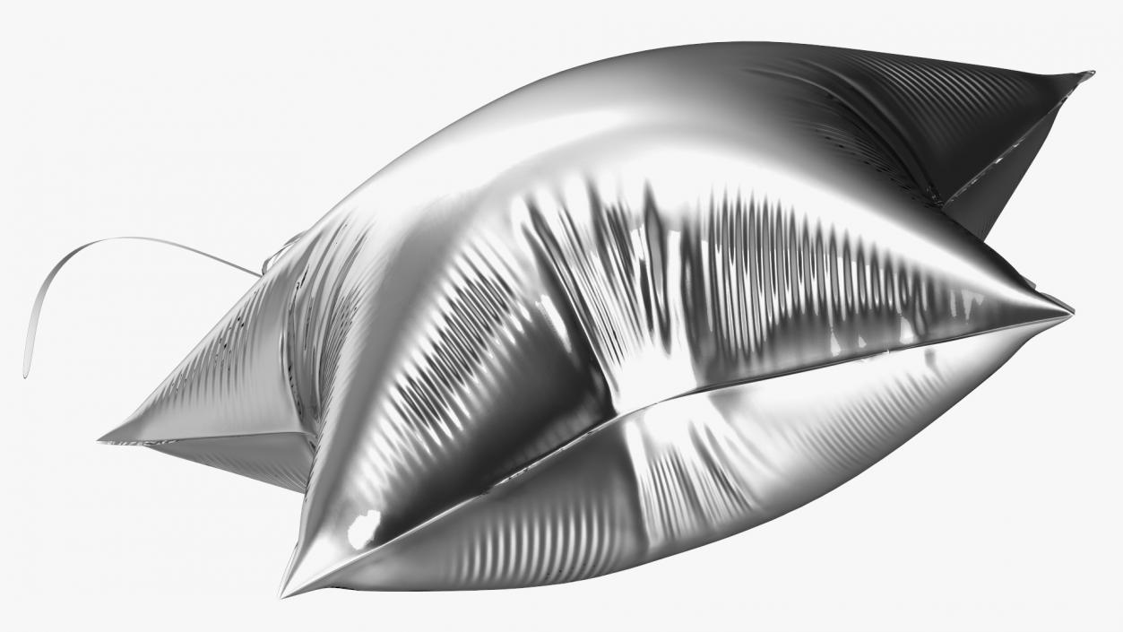 Silver Star Foil Balloon 3D model