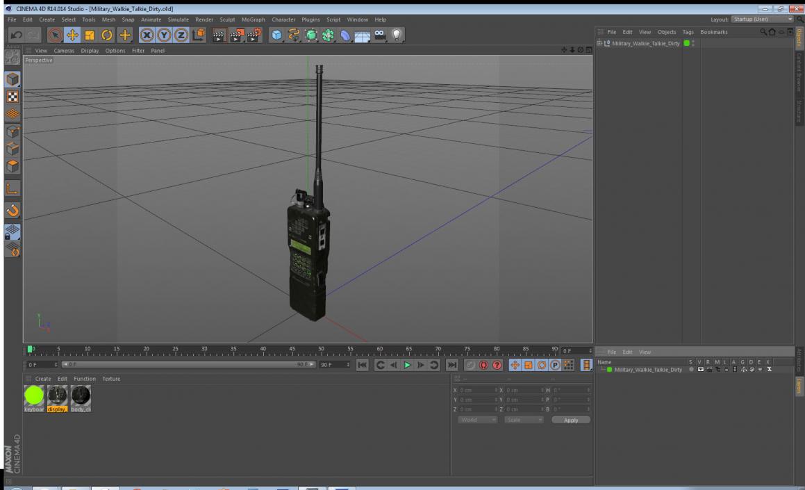 3D Military Walkie Talkie Dirty model