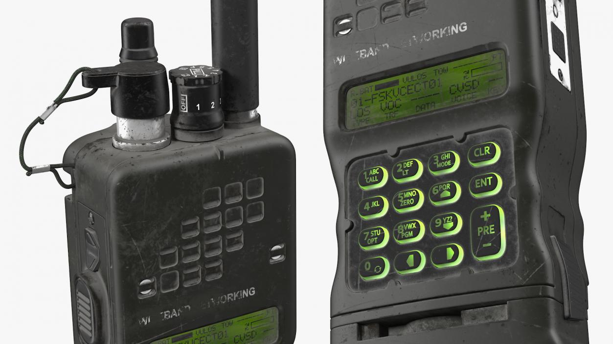 3D Military Walkie Talkie Dirty model