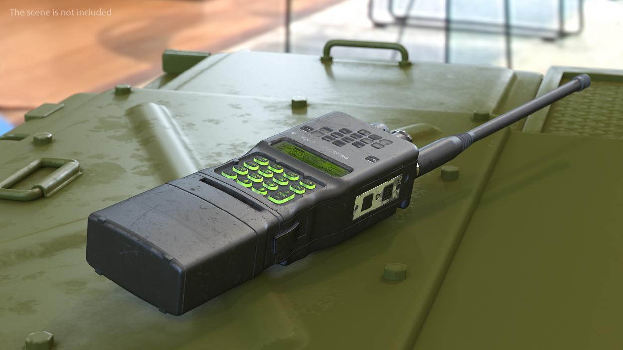 3D Military Walkie Talkie Dirty model