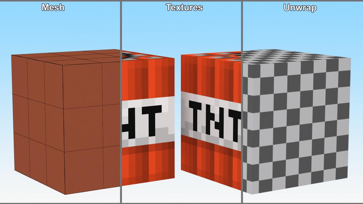 3D model Minecraft Multi TNT Block