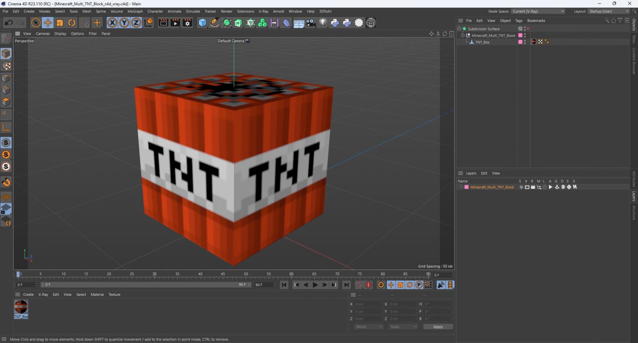 3D model Minecraft Multi TNT Block