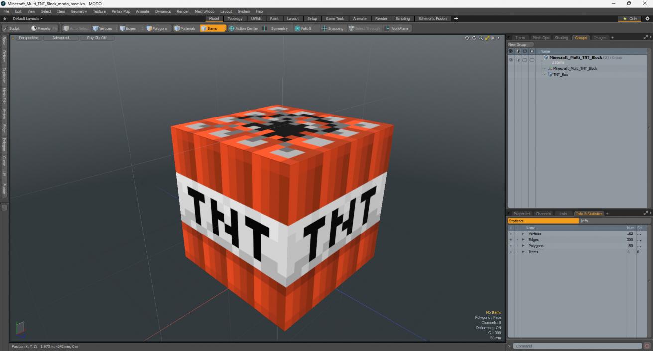 3D model Minecraft Multi TNT Block