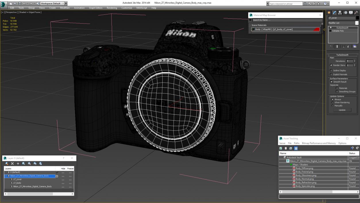 Nikon Z7 Mirrorless Digital Camera Body 3D model