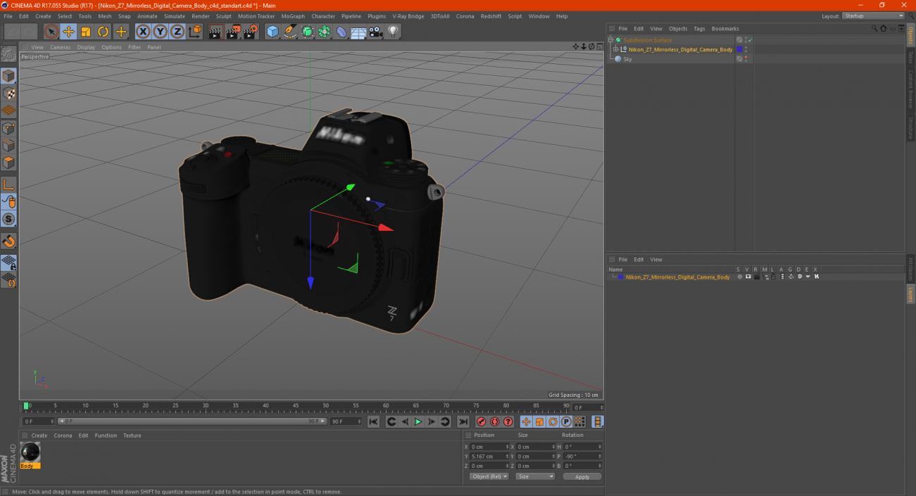 Nikon Z7 Mirrorless Digital Camera Body 3D model