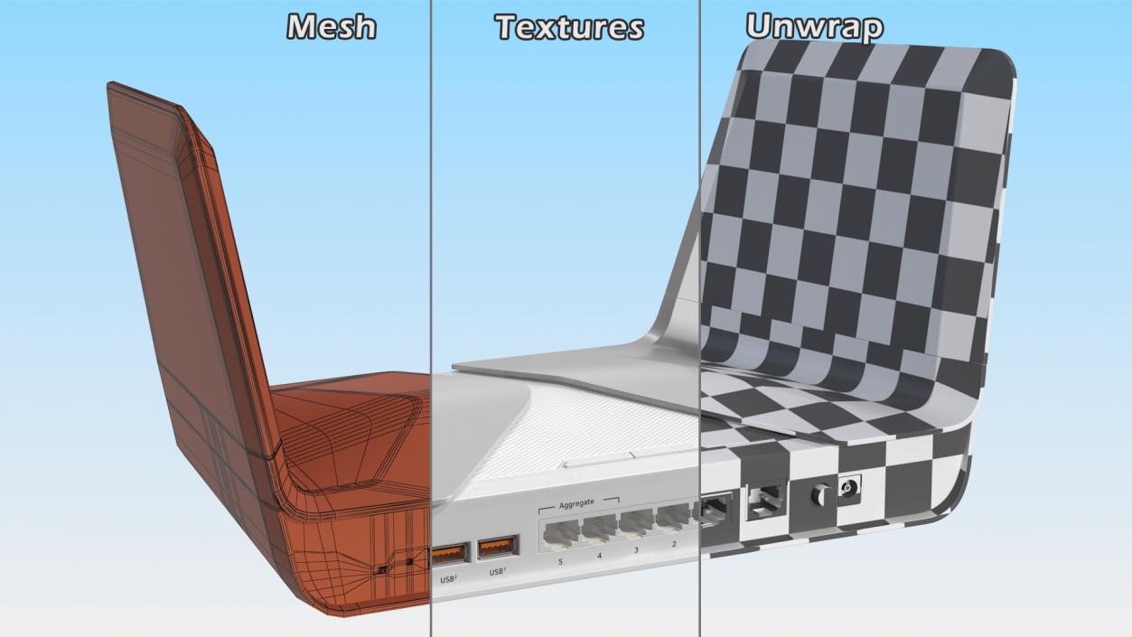 3D Modern Wifi Router model