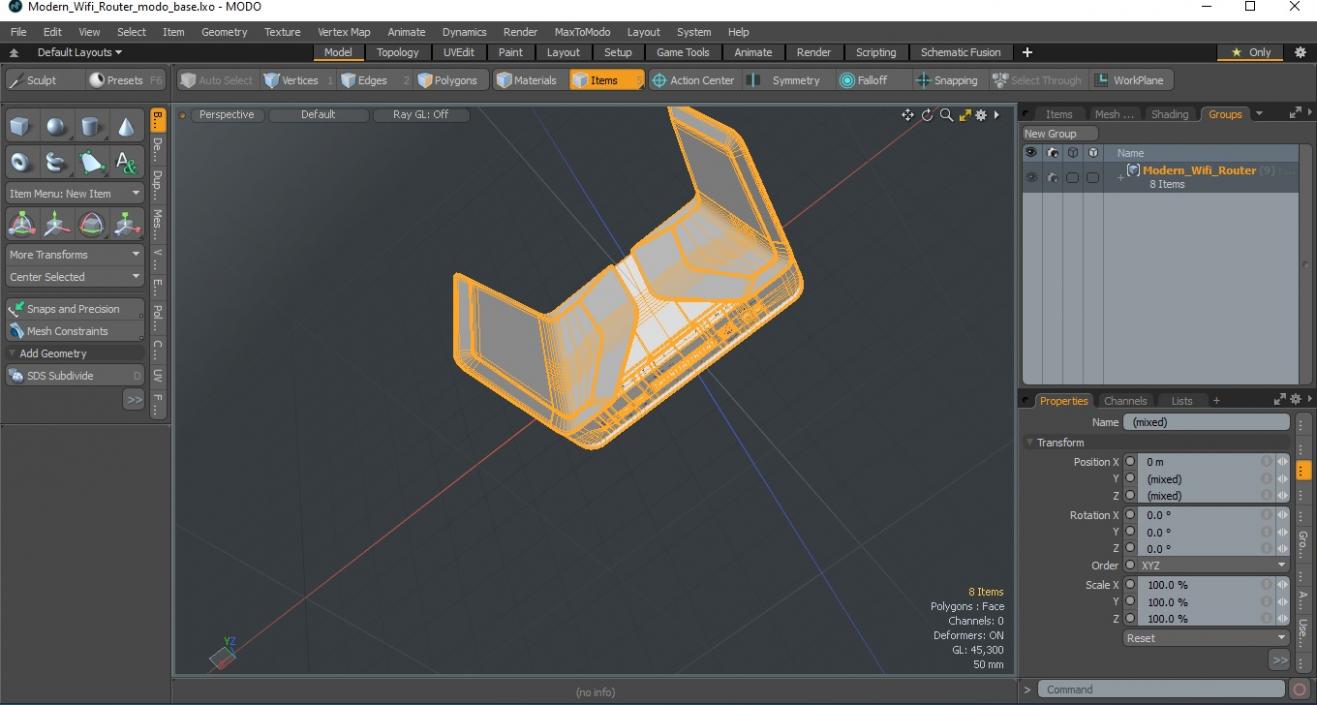 3D Modern Wifi Router model