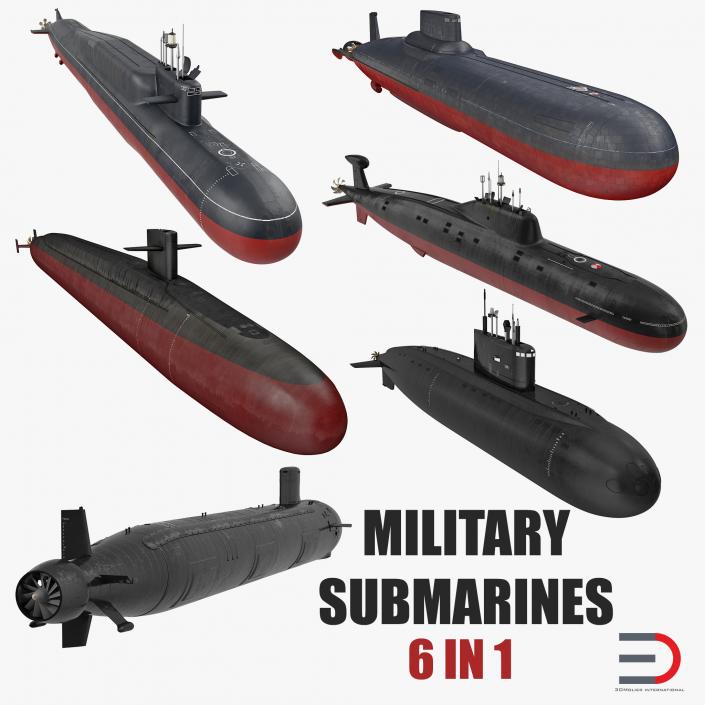 3D model Military Submarines Collection