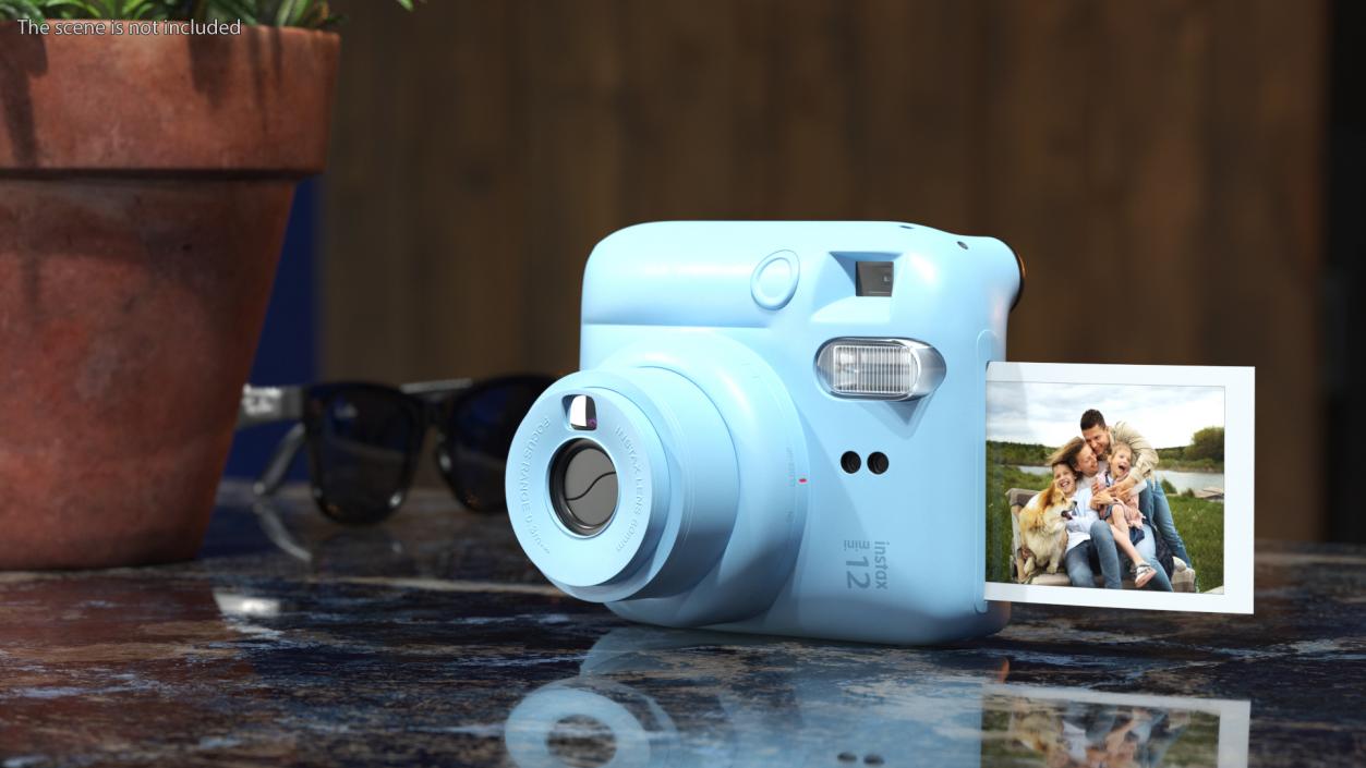 Fujifilm INSTAX Mini 12 Camera Pastel Blue 3D