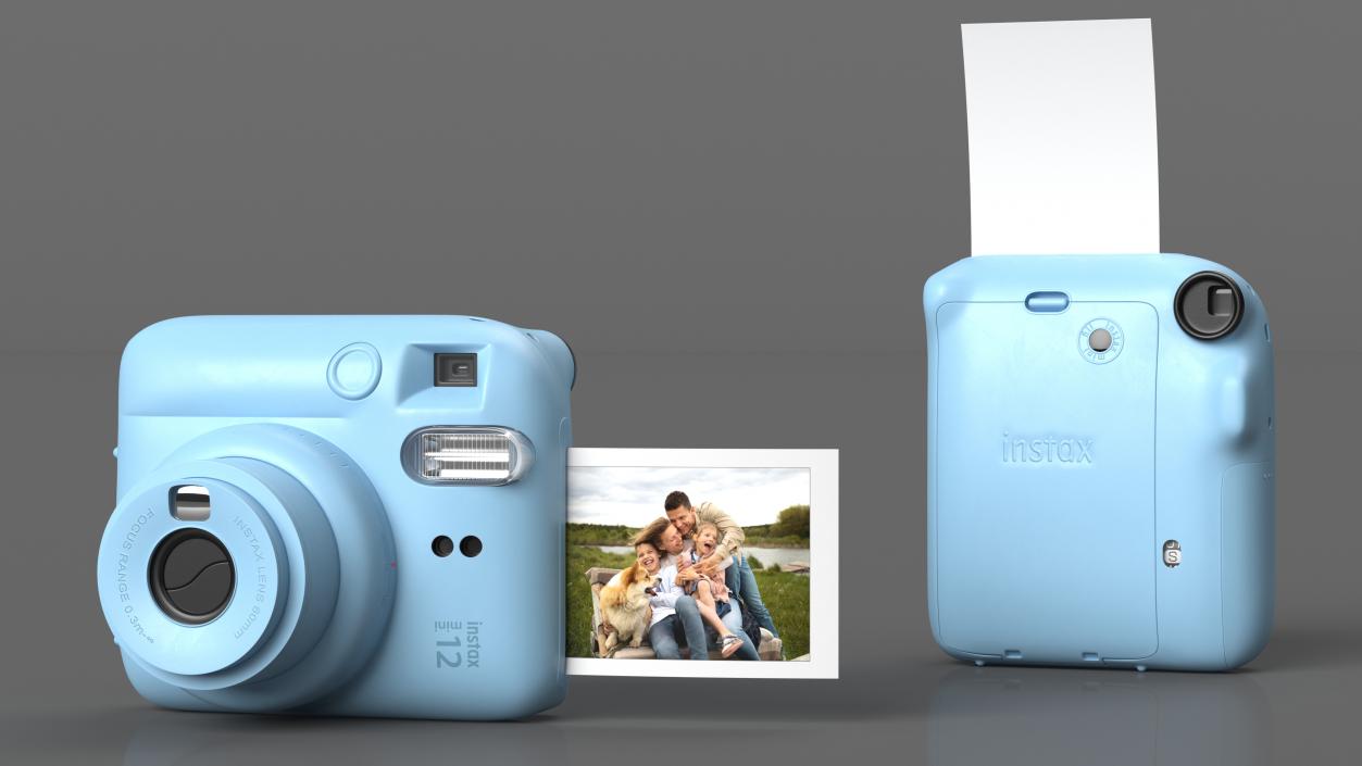 Fujifilm INSTAX Mini 12 Camera Pastel Blue 3D