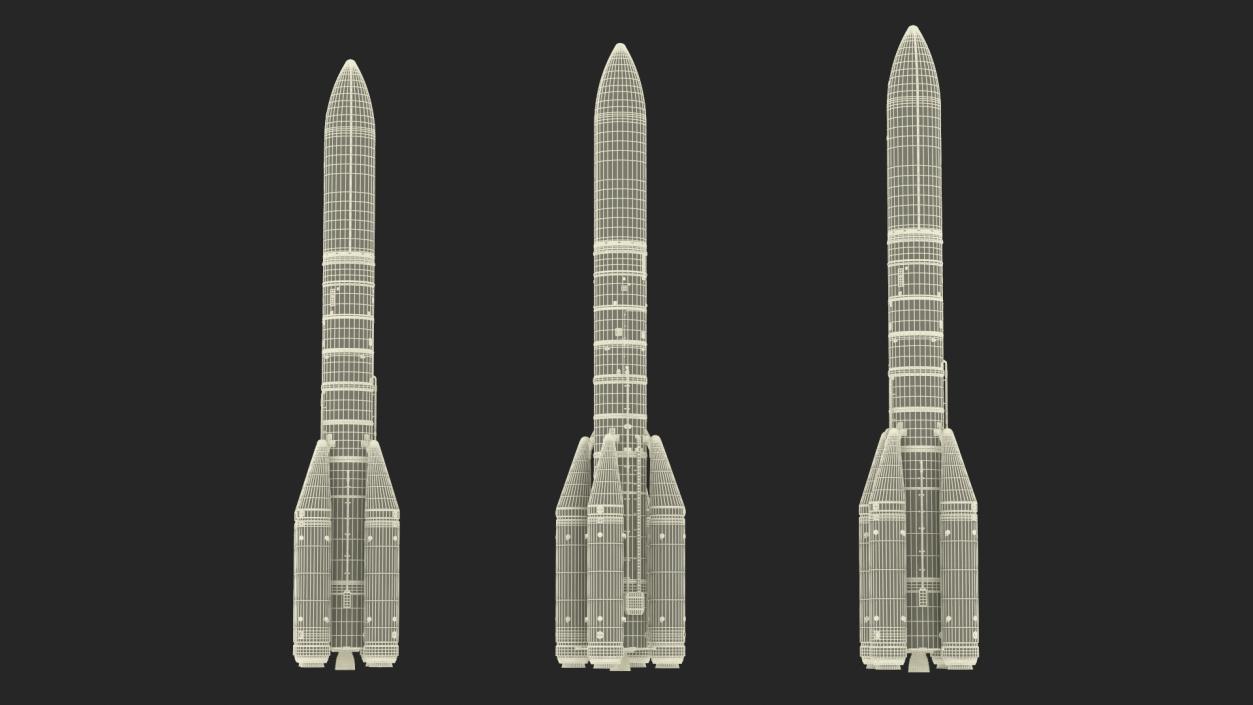 Space Rocket Launch Vehicle 3D