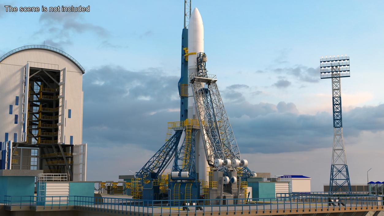 Space Rocket Launch Vehicle 3D