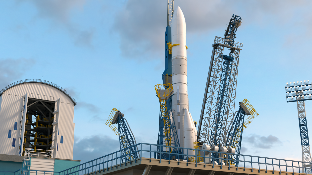 Space Rocket Launch Vehicle 3D