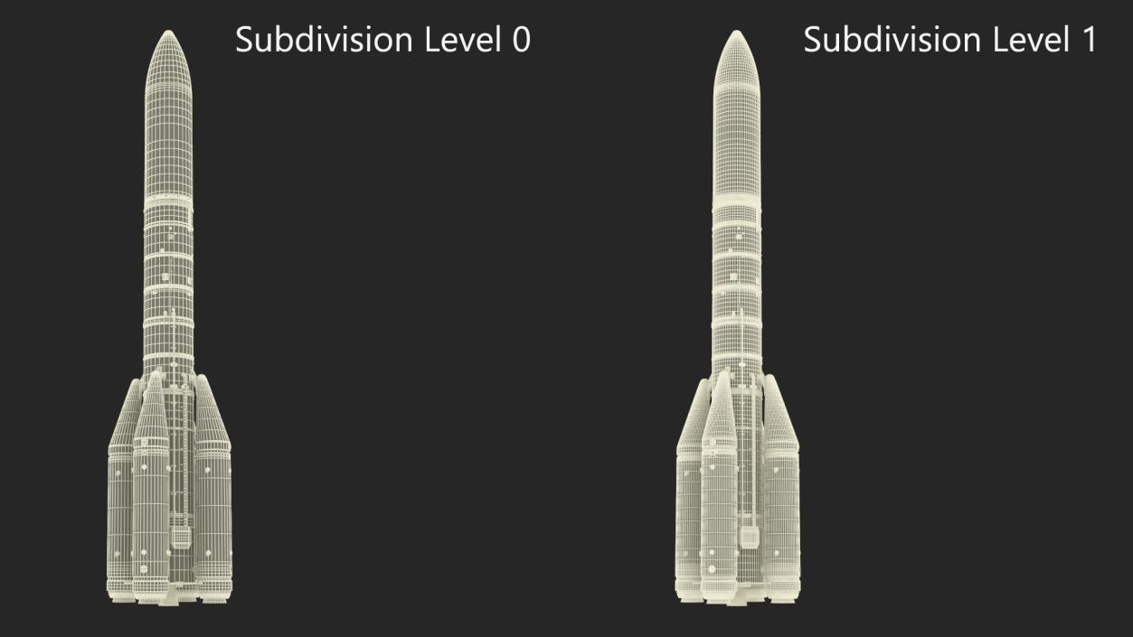 Space Rocket Launch Vehicle 3D