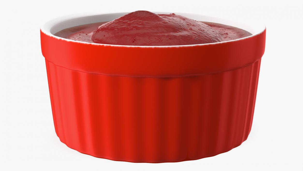 Tomato Ketchup In Red Gravy Boat 3D