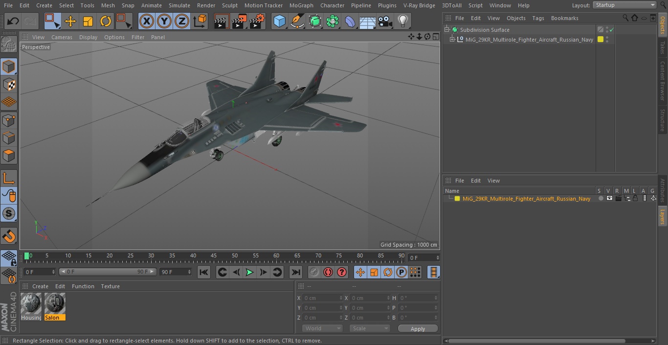 3D MiG 29KR Multirole Fighter Aircraft Russian Navy model