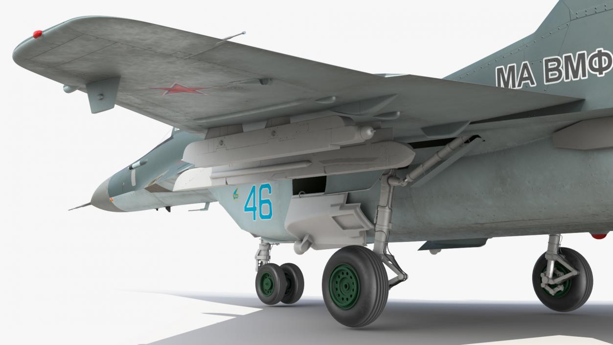 3D MiG 29KR Multirole Fighter Aircraft Russian Navy model