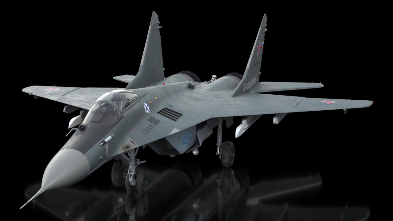 3D MiG 29KR Multirole Fighter Aircraft Russian Navy model