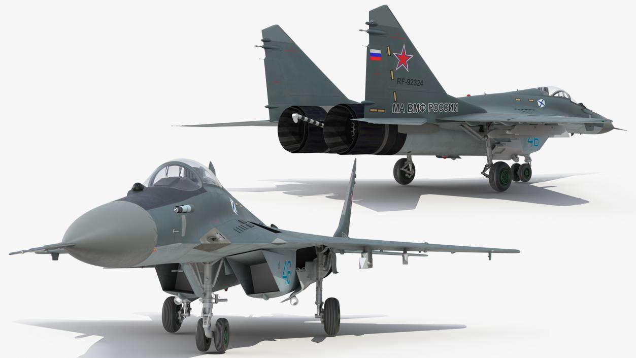 3D MiG 29KR Multirole Fighter Aircraft Russian Navy model