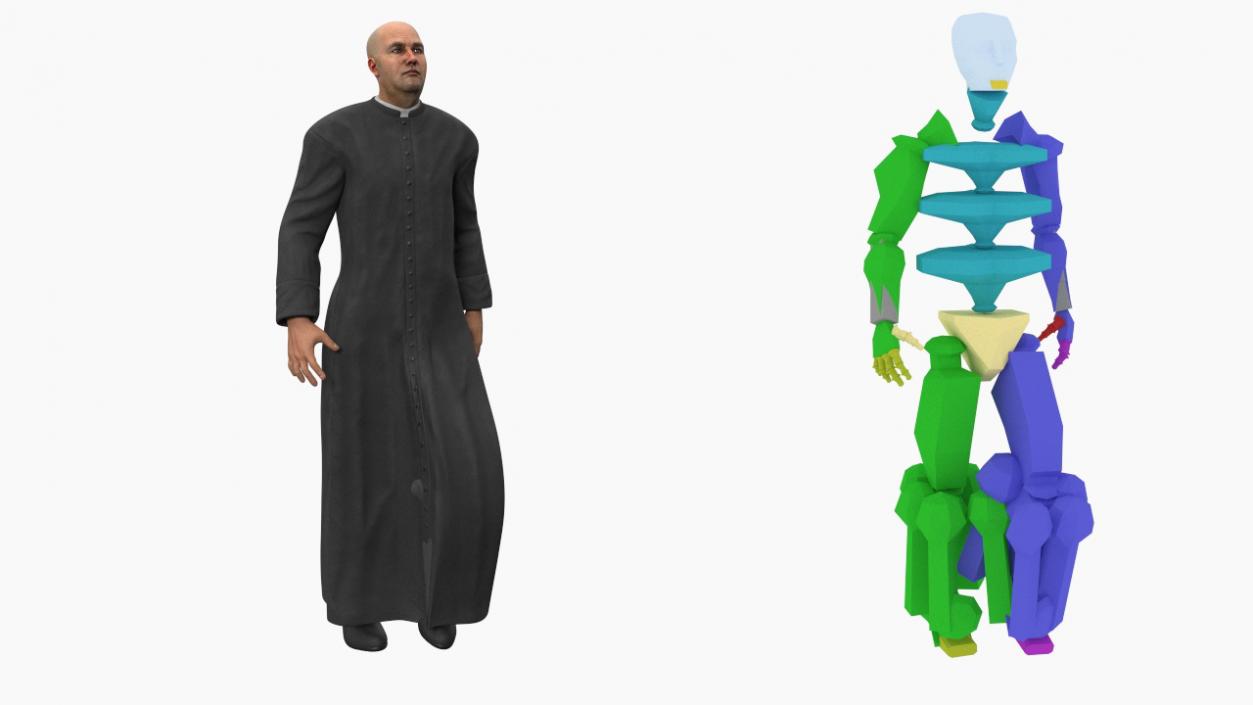 Catholic Priest Rigged 3D