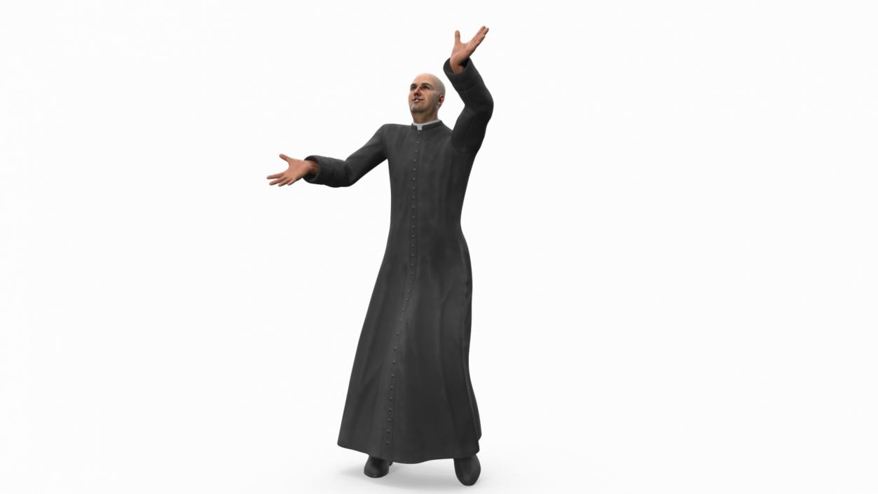 Catholic Priest Rigged 3D