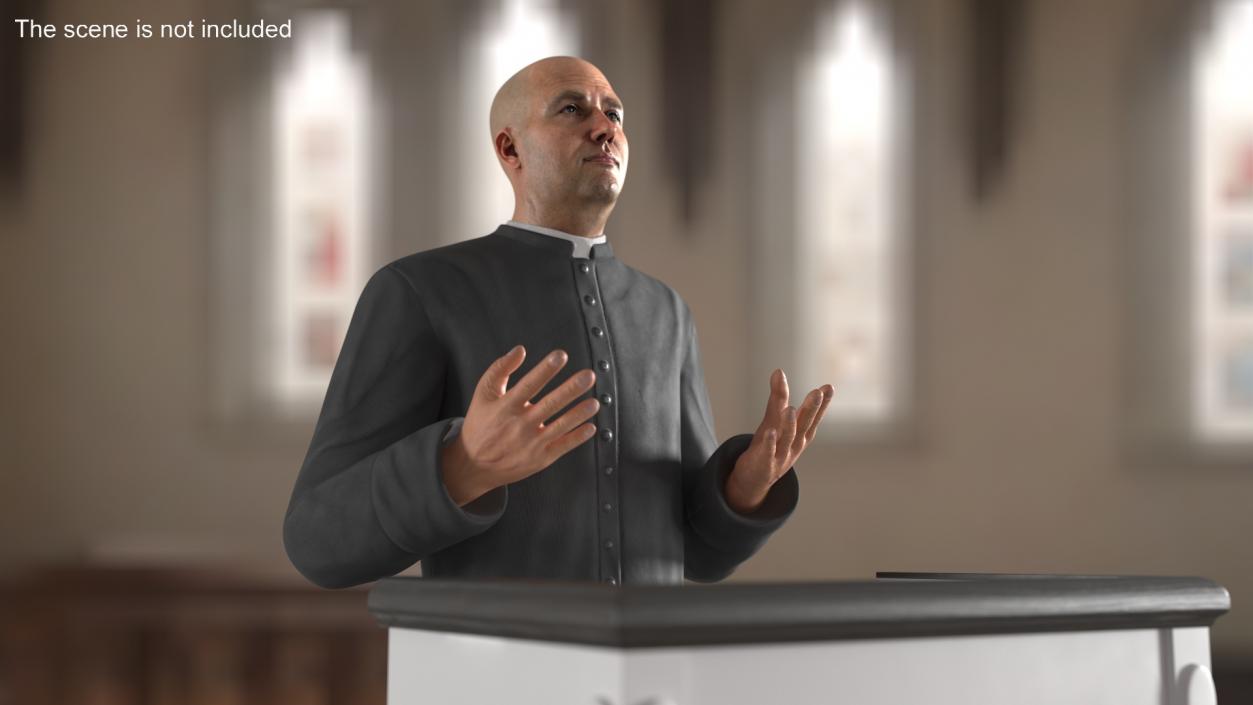 Catholic Priest Rigged 3D