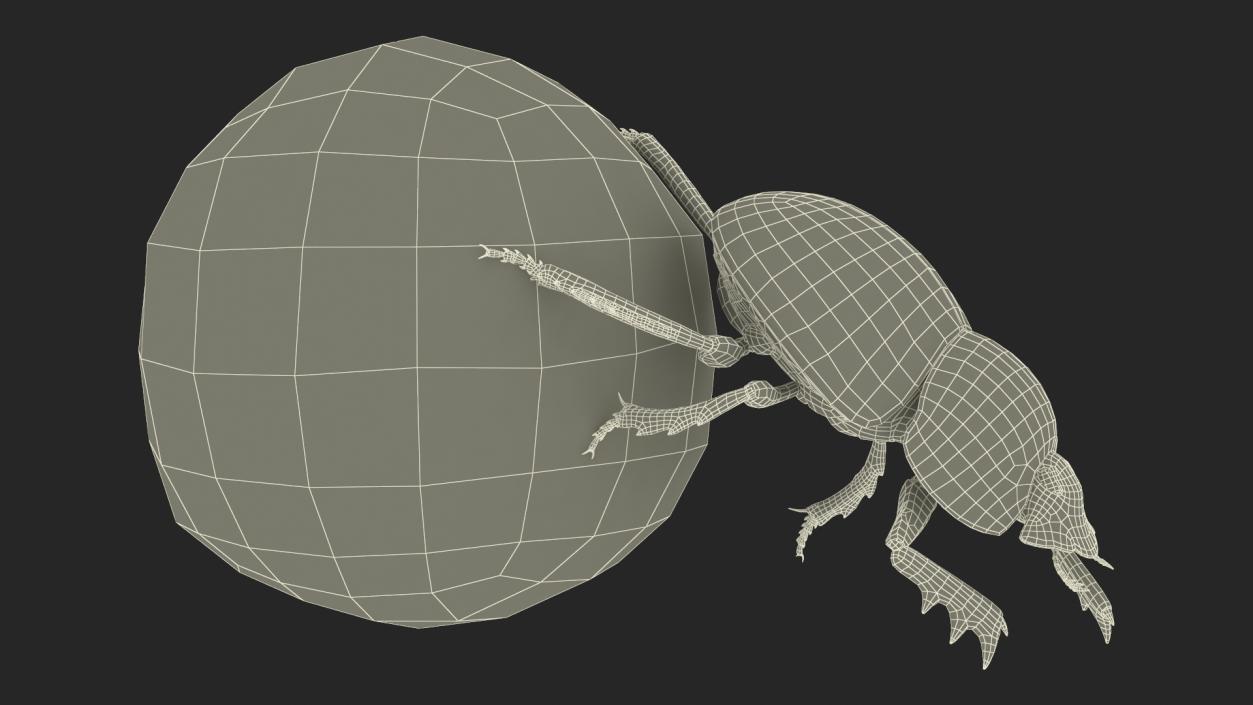 3D Manure Roller Pushing Sphere model